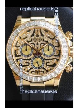 Rolex Cosmograph Daytona "Eye of the Tiger" Edition in 904L Yellow Gold 1:1 Mirror Replica Watch 
