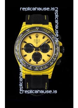 Rolex Cosmograph Daytona DiW BUMBLEBEE Edition Carbon Fiber Watch - Cal.4130 Movement 