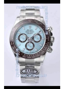 Rolex Cosmograph Daytona ICE Blue Dial Original Cal.4130 Movement - 904L Steel Watch