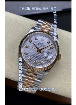 Rolex Datejust Cal.3235 Movement 1:1 Mirror Replica 904L Steel 36MM - Grey Fluted Motif Dial