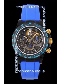 Rolex Daytona Blaken Blue 1:1 Swiss Mirror Replica Skeleton Dial Cal.4130 Movement