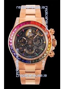 Rolex Daytona Blaken Gold 1:1 Swiss Mirror Replica Skeleton Dial Cal.4130 Movement
