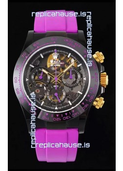Rolex Daytona Blaken Pink 1:1 Swiss Mirror Replica Skeleton Dial Cal.4130 Movement