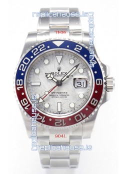 Rolex GMT Masters II Super Clone 126720 Cal.3285 White Meteorite Dial 904L Steel in Oyster Strap Swiss Replica