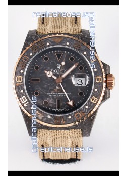 Rolex GMT Masters II Super Clone DiW Edition Swiss Replica Lightweight Carbon Casing Watch 