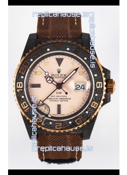 Rolex GMT Masters II Super Clone DiW Edition Swiss Replica Lightweight Carbon Casing Watch 