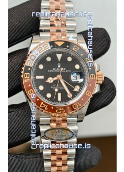 Rolex GMT Masters II Super Clone Root Beer 126711CHNR Rose Black Dial Swiss Replica Watch 