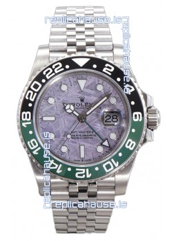 Rolex GMT Masters II 126720 Cal.3285 Pink Meteorite Dial 904L Steel in Jubilee Strap Swiss Replica