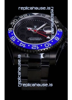 Rolex GMT Swiss "Titan Revenge" Black and Blue Swiss Replica Watch Swiss ETA 3186 Movement 