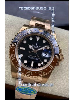 Rolex GMT Masters II M126715CHNR Everose Gold Swiss Replica 1:1 Mirror Watch - 904L Steel