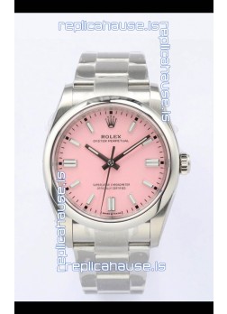 Rolex Oyster Perpetual REF#126000 36MM Swiss Movement Swiss Replica Pink Dial 904L Steel 1:1 Mirror Replica Watch