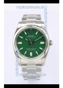 Rolex Oyster Perpetual REF#126000 36MM Swiss Movement Swiss Replica Green Dial 904L Steel 1:1 Mirror Replica Watch