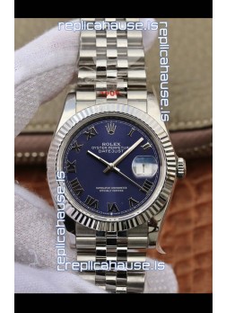 Rolex Datejust 31MM ETA-2671 Movement Swiss Replica in 904L Steel in Blue Roman Dial