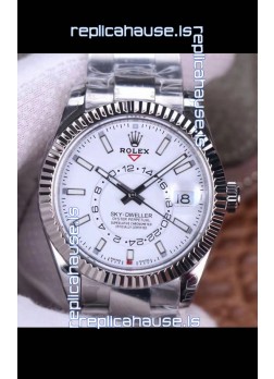 Rolex Sky-Dweller REF# M326934 White Dial Watch in 904L Steel Case 1:1 Mirror Replica