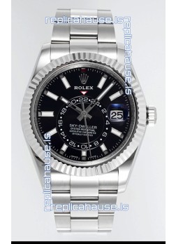 Rolex Sky-Dweller REF #m336934 Black Dial Watch in 904L Steel Case - Super Clone Watch