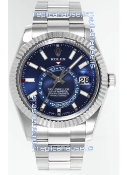 Rolex Sky-Dweller REF #m336934 Blue Dial Watch in 904L Steel Case - Super Clone Watch