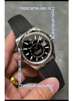 Rolex Sky-Dweller REF# M336235 Black Dial Watch in 904L Steel Case 1:1 Mirror Replica