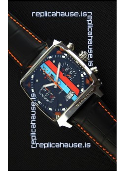 Tag Heuer Monaco 24 Quartz Replica Watch in Red/Blue Stripes Dial