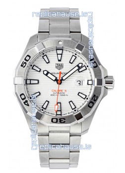Tag Heuer Aquaracer Calibre 5 1:1 Mirror Replica Watch White Dial 904L Steel 44MM