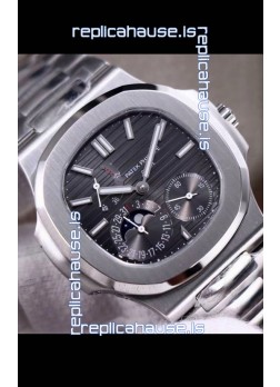 Patek Philippe Nautilus 5712/1A 1:1 Quality Swiss Replica Watch in Grey Dial Steel Strap
