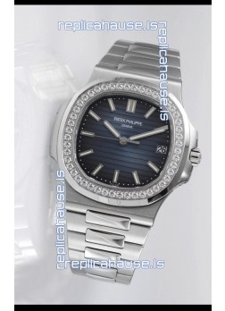 Patek Philippe Nautilus 5711 Swiss Replica Watch - 1:1 Mirror Quality with Diamonds Bezel