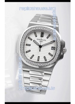 Patek Philippe Nautilus 5711 Swiss Replica Watch - 1:1 Mirror Quality with Diamonds Bezel