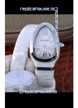 Bvlgari Serpenti Edition White Ceramic Replica Watch in 1:1 Mirror Quality 