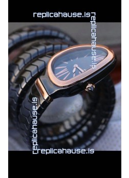 Bvlgari Serpenti Edition Black Ceramic Replica Watch in 1:1 Mirror Quality 