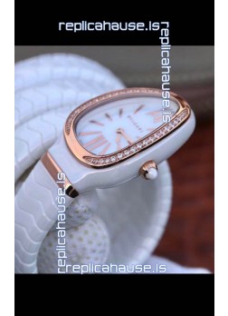 Bvlgari Serpenti Edition White Ceramic Replica Watch in 1:1 Mirror Quality 
