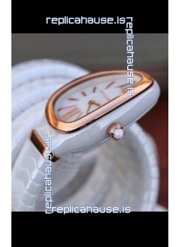 Bvlgari Serpenti Edition White Ceramic Replica Watch in 1:1 Mirror Quality 