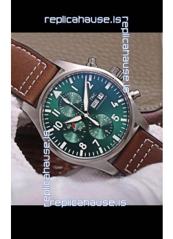 IWC Pilot Chronograph Edition Green Dial 1:1 Mirror Replica Watch