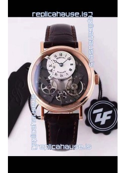Breguet Tradition 7057BR/R9/9W6 Pink Gold Dual Tourbillon Swiss Replica Watch