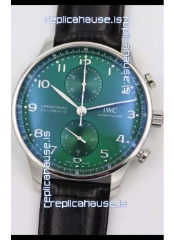 IWC Portuguese Chronograph Swiss Replica Watch in Steel Case - 1:1 Mirror Replica Edition