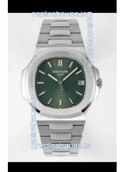 Patek Philippe Nautilus 5711/1A-014 1:1 Mirror Swiss Replica Watch in Green Dial 904L Steel 