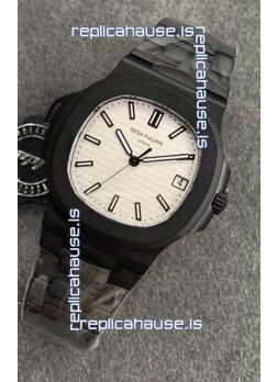 Patek Philippe Nautilus 5711 Black Venom PVD Swiss Replica Watch in White Dial 