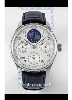 IWC Portuguese Perpetual Calendar Stainless Steel Swiss Replica Watch REF. IW503406