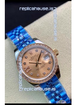 Rolex Datejust Ladies 28MM Cal.3135 Movement Swiss Replica in 904L Steel Brown Dial 