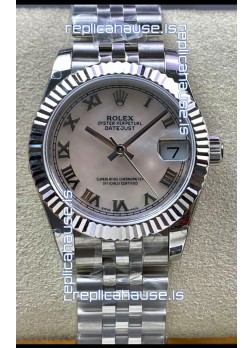 Rolex Datejust 178384 31MM Swiss Replica in 904L Steel in Pearl Dial - 1:1 Mirror Replica