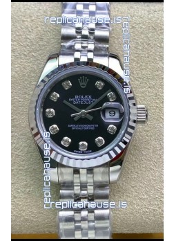 Rolex Datejust 279174 28MM Swiss Replica in 904L Steel in Black Dial - 1:1 Mirror Replica