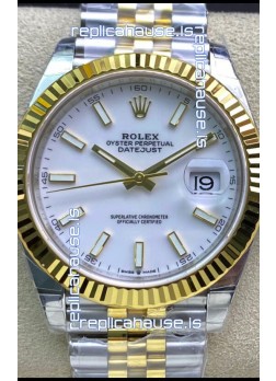Rolex Datejust 126333 41MM Cal.3135 Swiss 1:1 Mirror Replica Watch in 904L White Dial 