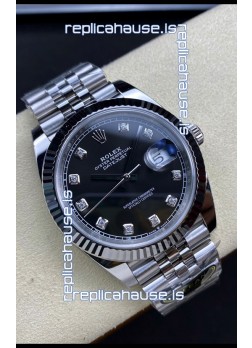Rolex Datejust 126334 41MM ETA 3235 Swiss 1:1 Mirror Replica Watch in 904L Steel - Black Dial 