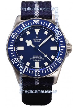 Tudor Pelagos FXD Titanium Casing 1:1 Mirror Replica Blue Dial in Blue Nato Strap