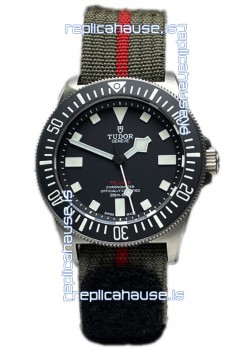Tudor Pelagos FXD Titanium Casing 1:1 Mirror Replica Black Dial in Green Nato Strap