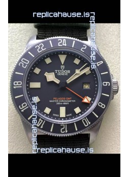 Tudor Pelagos FXD GMT Titanium Casing 1:1 Mirror Replica Black Dial in Green Nato Strap