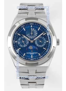 Vacheron Constantin Overseas Perpetual Calendar Ultra-Thin Blue Dial with Steel Strap
