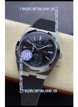 Vacheron Constantin Overseas Dual Time Stainless Steel  1:1 Mirror Swiss Replica Black Dial