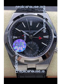 Vacheron Constantin Overseas Dual Time Stainless Steel  1:1 Mirror Swiss Replica Black Dial