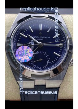 Vacheron Constantin Overseas Dual Time Stainless Steel  1:1 Mirror Swiss Replica Blue Dial