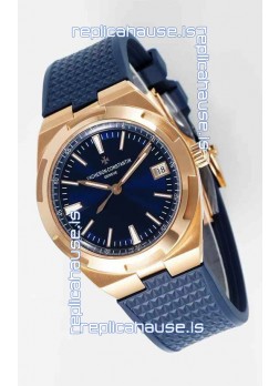 Vacheron Constantin Super Clone Overseas Edition Rose Gold Casing Rubber Strap