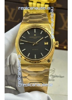 Vacheron Constantin Historiques 222 Super Clone 37MM Yellow Gold Watch in Grey Dial 